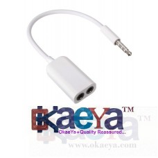 OkaeYa- 3.5Mm Stereo Audio Male To 2 X 3.5Mm Female Earphone Splitter Cable  Adapter