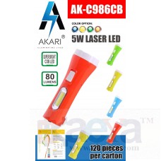 OkaeYa Akari AK-C986CB 5W Laser Led Light Rechargeable Torch