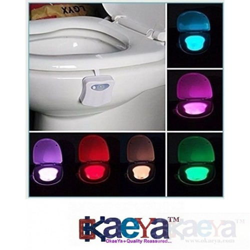 Multicoloured Toilet Night Light, Toilet Seats