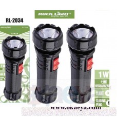 OkaeYa Rock Light RL-2034 1 Watt Recharable Torch